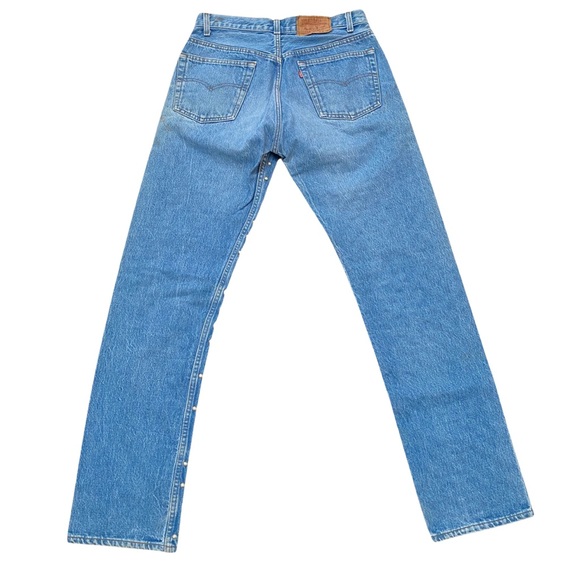 PEARL EMBELLISHED JEANS VINTAGE LEVIS 501 SIZES 28, 29, LESLIE HAMEL JEANS - Picture 7 of 8